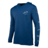 Pelagic Aquatek Hoodie Gyotaku - Smokey Blue