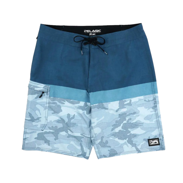Pelagic Blue Water Fish Camo Stacked - Slate