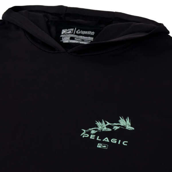 Pelagic Aquatek Hoodie Gyotaku - Black - Image 4