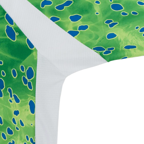 Pelagic Vaportek Dorado Long Sleeve Fishing Shirt Green - Image 5