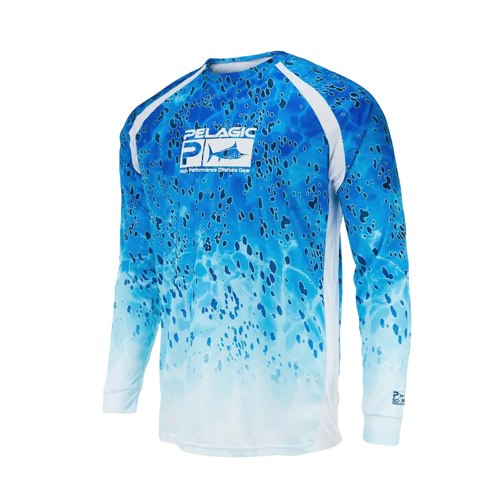 Pelagic Vaportek Dorado Long Sleeve Fishing Shirt Blue – Sea