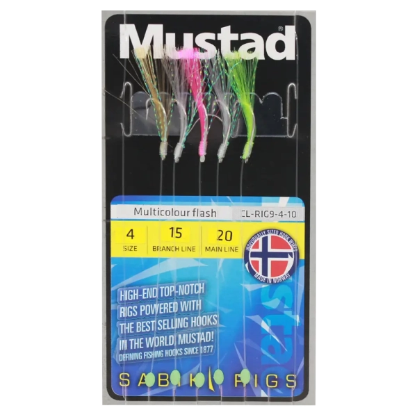 Mustad Multi color flash rig strl 4