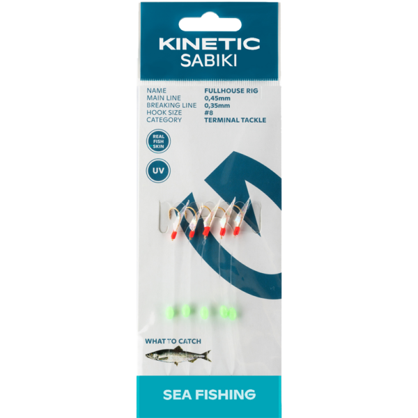 Kinetic Sabiki Fullhouse #8 Fishskin