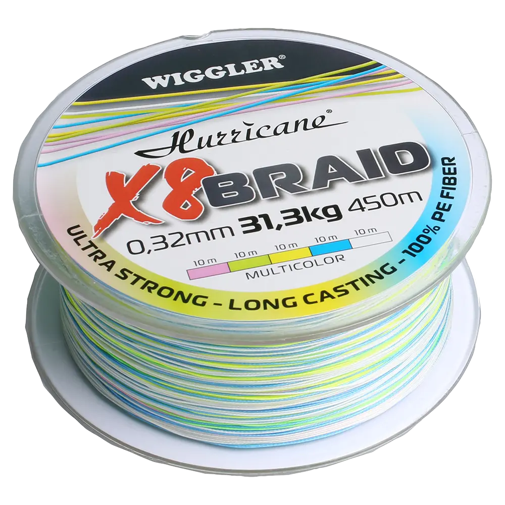 Hurricane Braid Multicolor 450 m – Sea Fishing Tackle Webshop