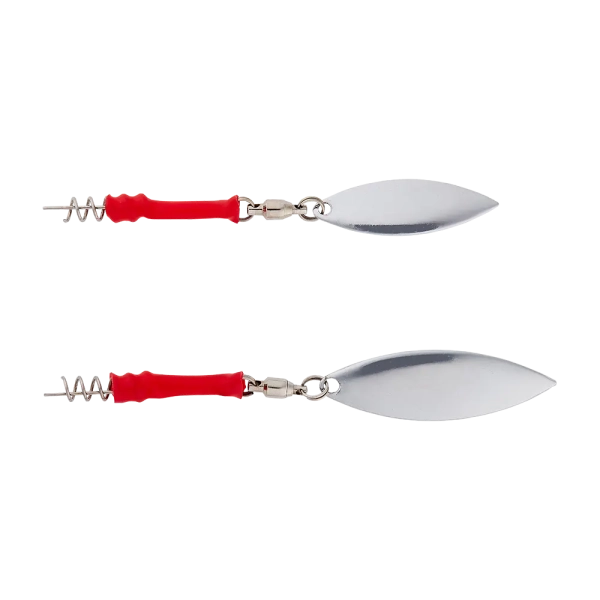 Savage Gear Screwin Spin Teaser Silver Red 3pcs