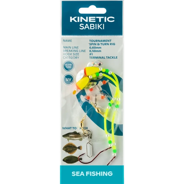 Kinetic Sabiki Tournament Spin&Turn #1 - Pink/Yellow