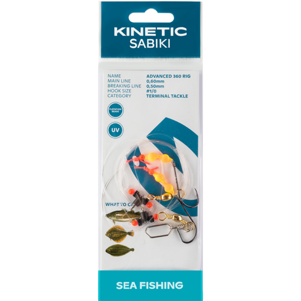 Kinetic Sabiki Advanced 360 #1/0 Yellow/Orange