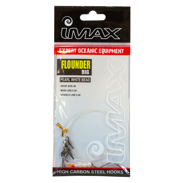 Imax Flounder rig - Pearl/White Bead