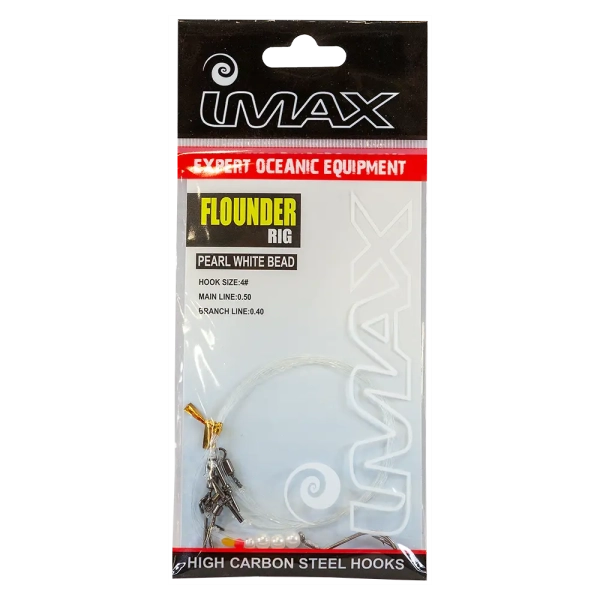Imax Flounder rig - Pearl/White Bead