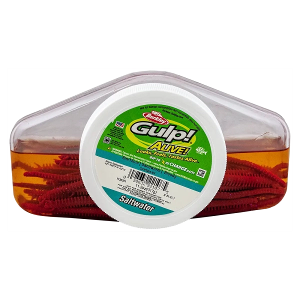 Gulp Alive Sandworm 6"-15 cm Bloody