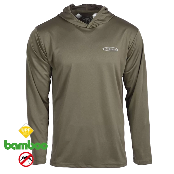 Vision Bamboo Bug & UV Hoodie - Pale Olive