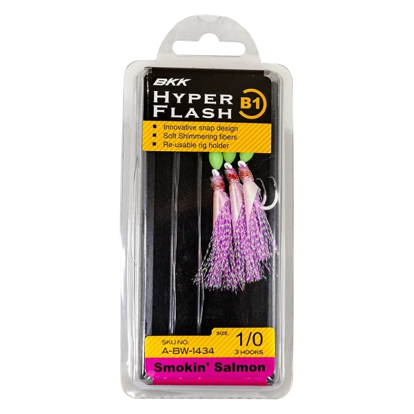 BKK Hyper Flash Rig - B1 Smokin' Salmon (Glow hook)