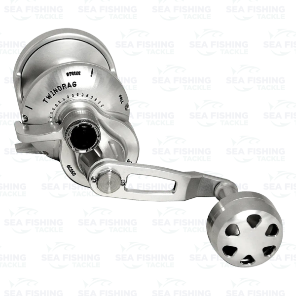 Accurate Valiant 400 6:1 Silver - Lefty - Rubber Power Knob - Image 2