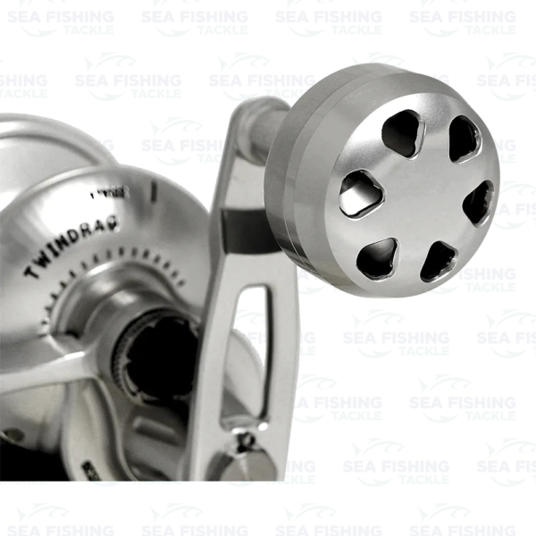 Accurate Valiant 400 6:1 Silver - Lefty - Rubber Power Knob - Image 3