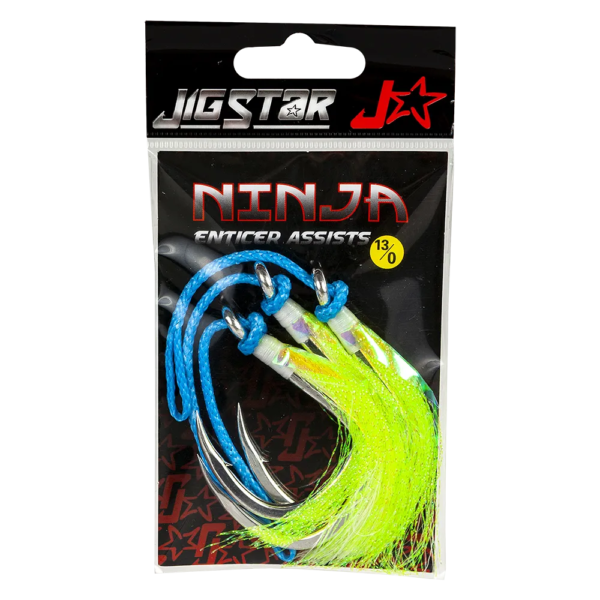 Jigstar Ninja Enticer Assist Hook- Yellow Flash