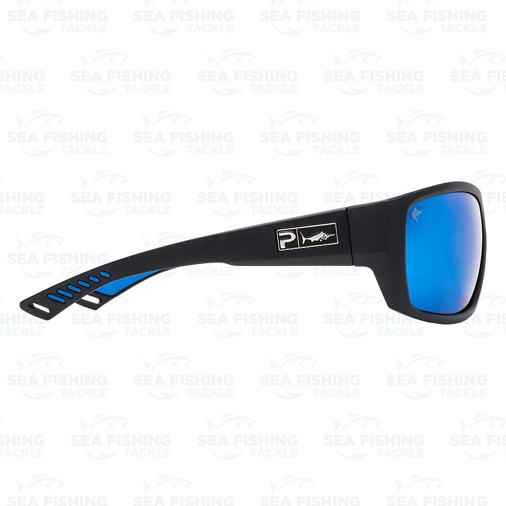 Pelagic Pursuit Polarized Sunglasses Matte Black (Blue Mirror Glass)