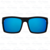 Pelagic Shark Bite Polarized Mineral Glass™ - Matte Black Blue Mirror - Image 3