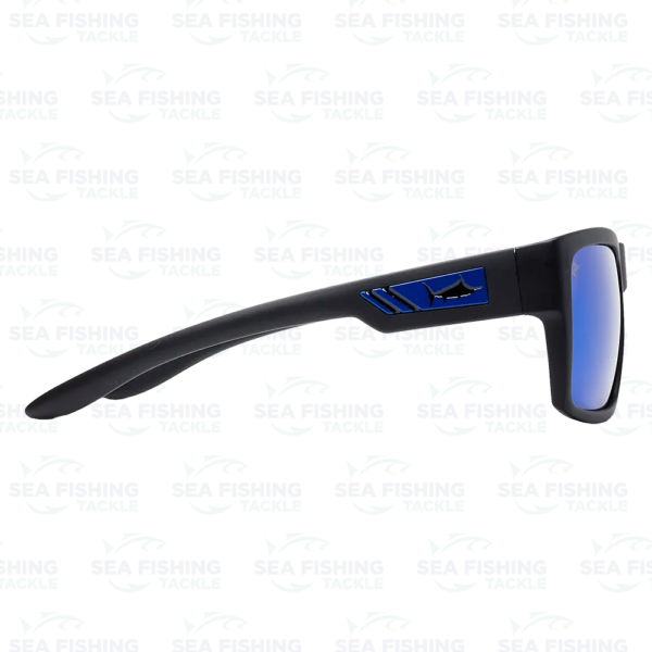 Pelagic Shark Bite Polarized Mineral Glass™ - Matte Black Blue Mirror - Bild 4