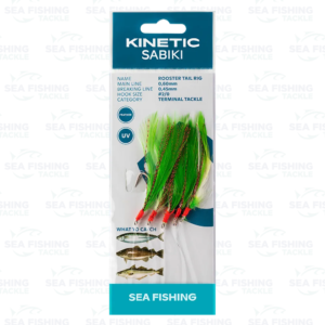 Kinetic Sabiki Rooster tail #2/0 Green/Copper Flash
