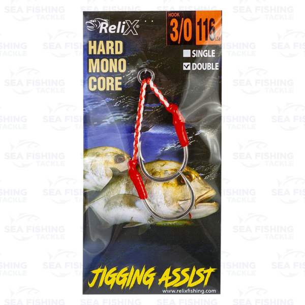 Relix Jigging Assist Double Hooks - Red/white - Image 2