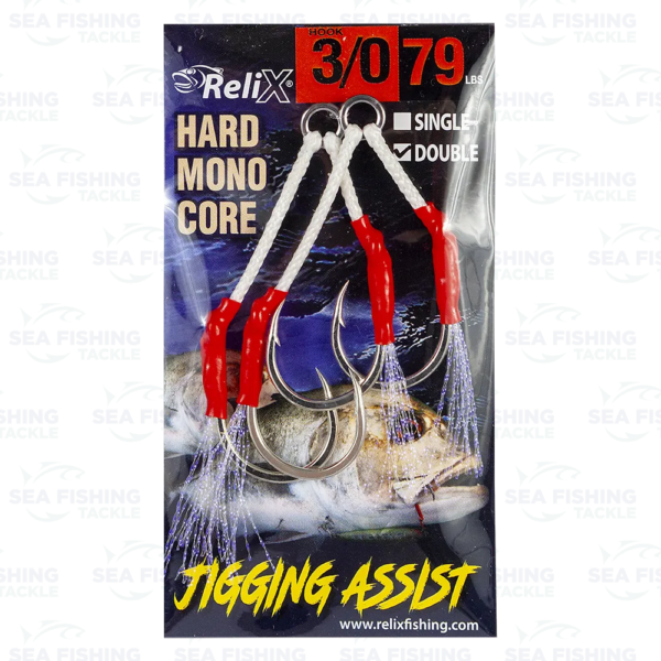 Relix Jigging Assist Double Hooks w. Tinsel - Image 2