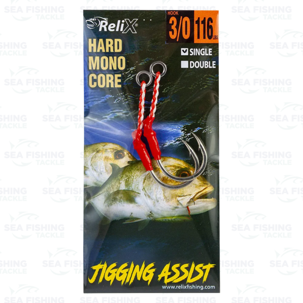 Relix Jigging Assist Single Hook - Red/white - Image 3