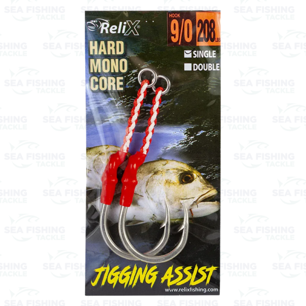 Relix Jigging Assist Single Hook - Red/white