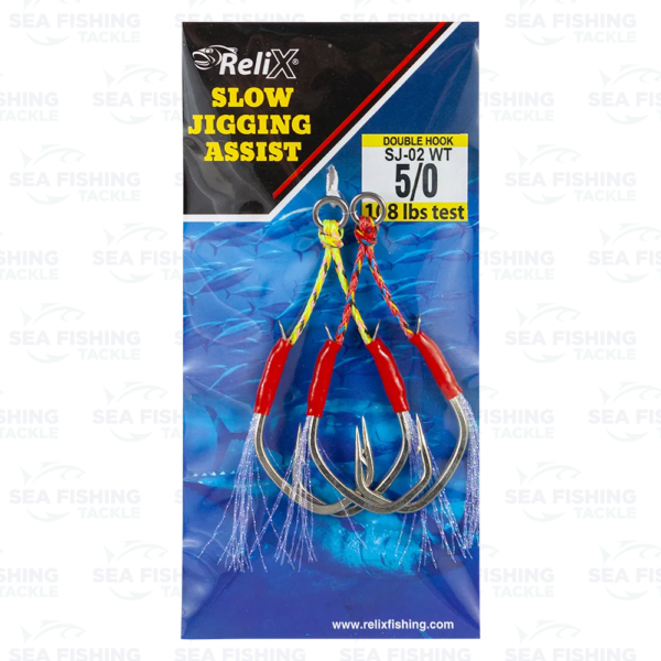 Relix Short Slow Jigging Assist Hook w. Tinsel - Image 2
