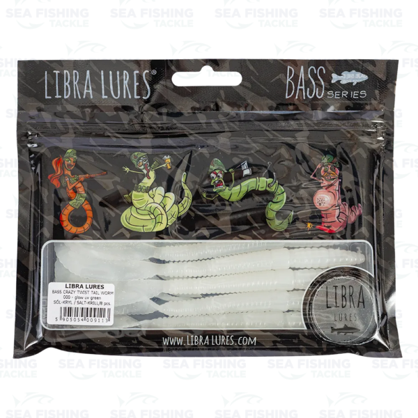 Libra Lures- Bass Crazy Twist Tail Worm - Image 3