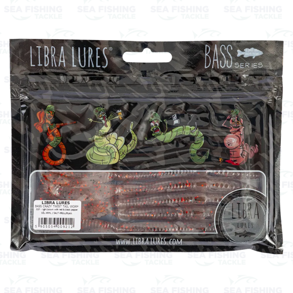 Libra Lures- Bass Crazy Twist Tail Worm - Image 5
