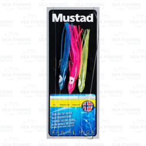 Mustad 3 Coloured Squid Rig 6/0