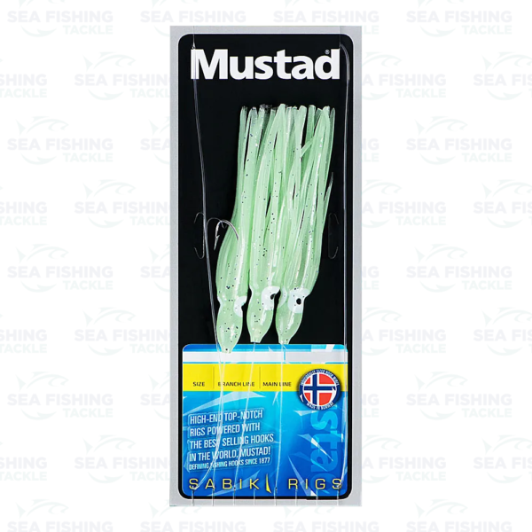 Mustad Green Glow Squid Rig 3/0