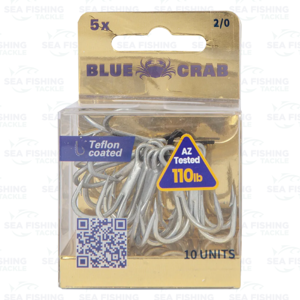 Blue Crab Treble Hook 5X - Image 4