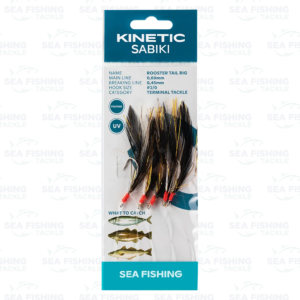 Kinetic Sabiki Rooster tail #2/0 Black/Copper Flash