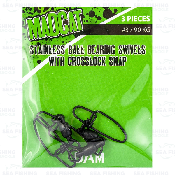Madcat Stainless Ball Bearing Swivels with Crosslock