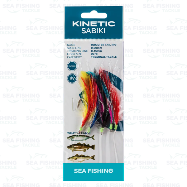 Kinetic Sabiki Rooster tail #2/0 Multi Color