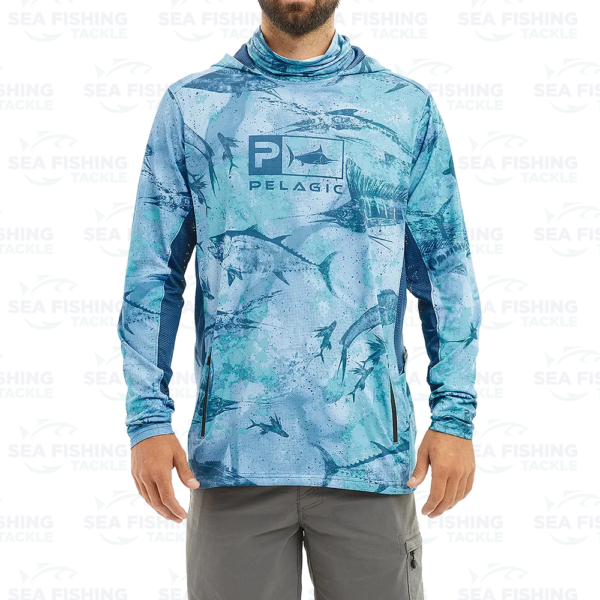 Pelagic Exo Tech Open Seas Camo - Blue - Image 5