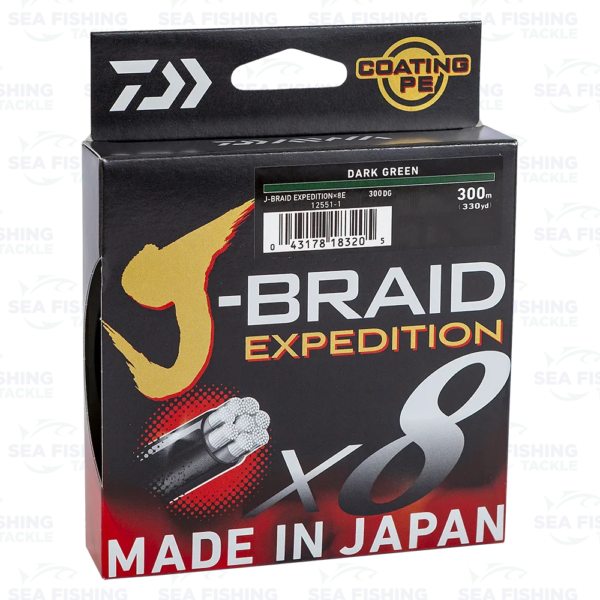 Daiwa J-braid Expedition 300 m - Dark Green