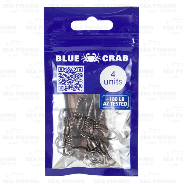 Blue Crab Ball Bearing Swivel+Snap