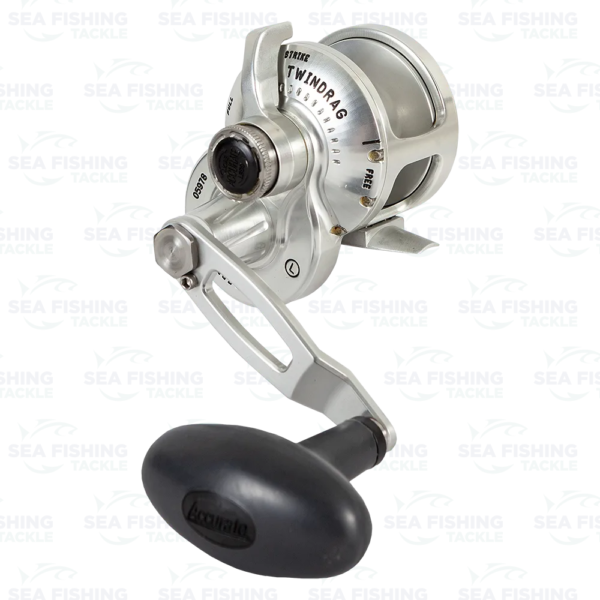 Accurate Valiant 300 Lefty 6:1 Silver - Rubber Power Knob