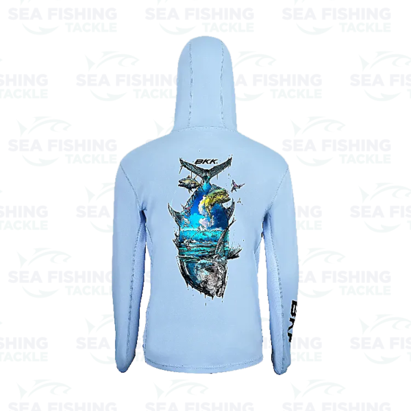 BKK Hooded Long Sleeve Performance Shirt Brand Values GT - Light Blue
