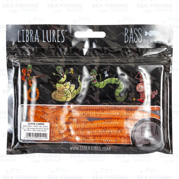 Libra Lures- Bass Crazy Twist Tail Worm - Image 9