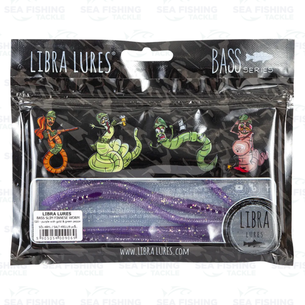 Libra Lures- Bass Slim Finnese Worm - Image 11