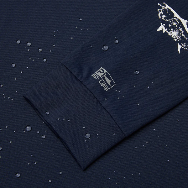 Pelagic Aquatek Hoodie Gyotaku - Navy - Image 4