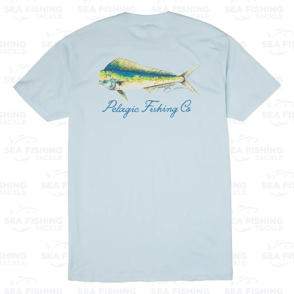 Pelagic Premium Tee Goione Mahi - Light Blue