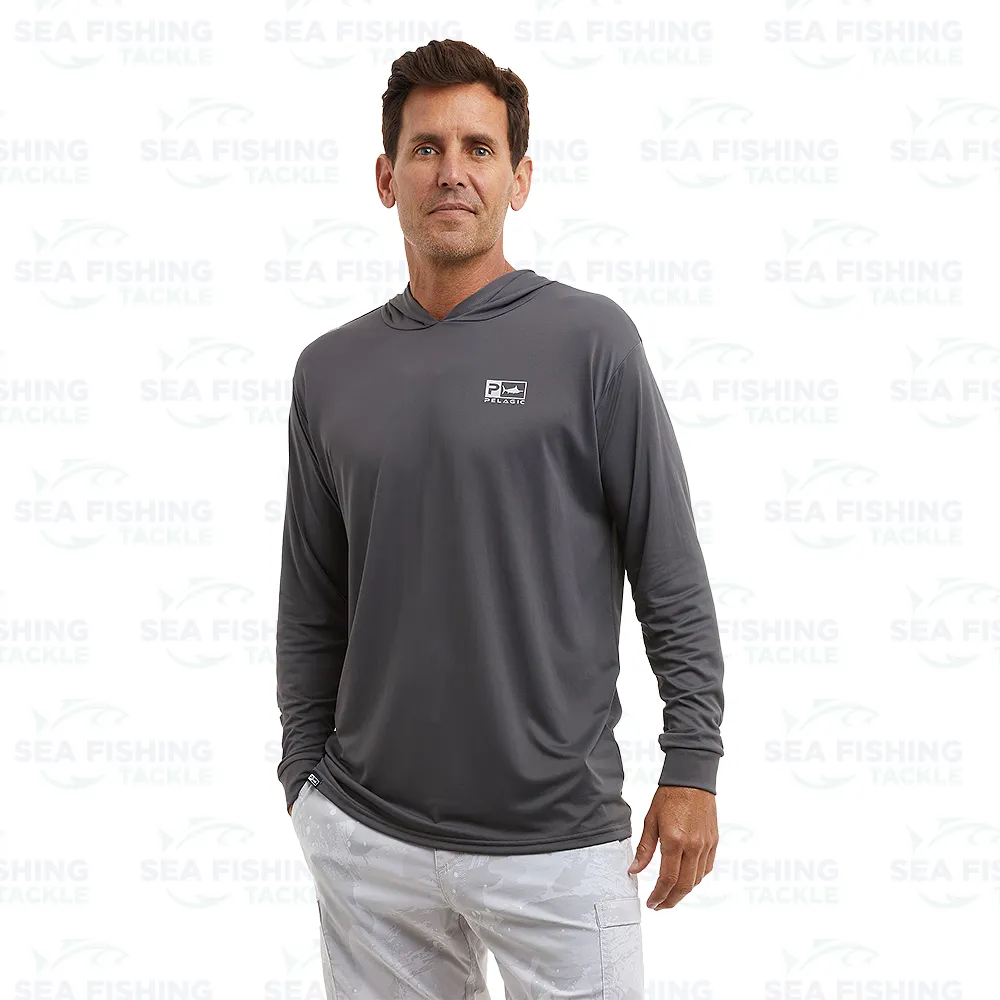 Pelagic Aquatek Hoodie Rusted Icon Graphite - Image 2