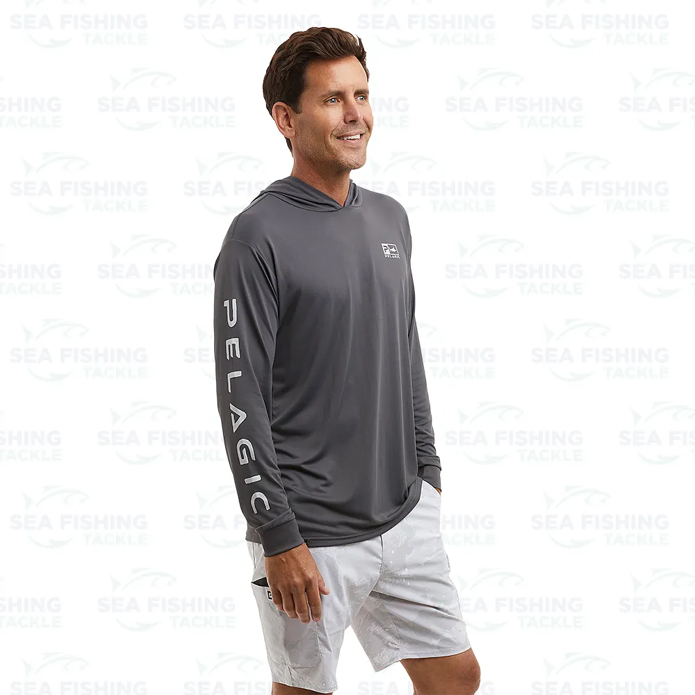 Pelagic Aquatek Hoodie Rusted Icon Graphite - Image 4
