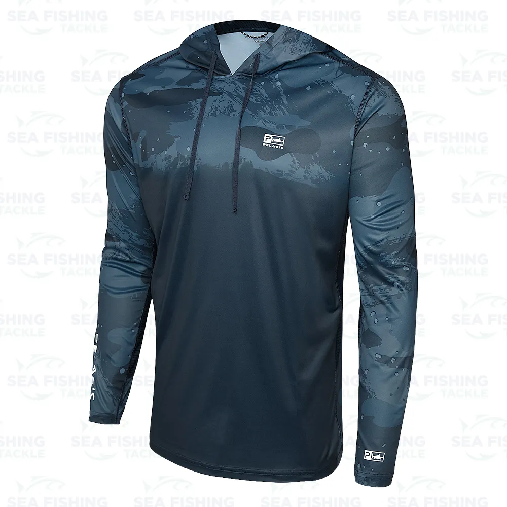 Pelagic Vaportek Hoodie Brush Camo Dark Navy