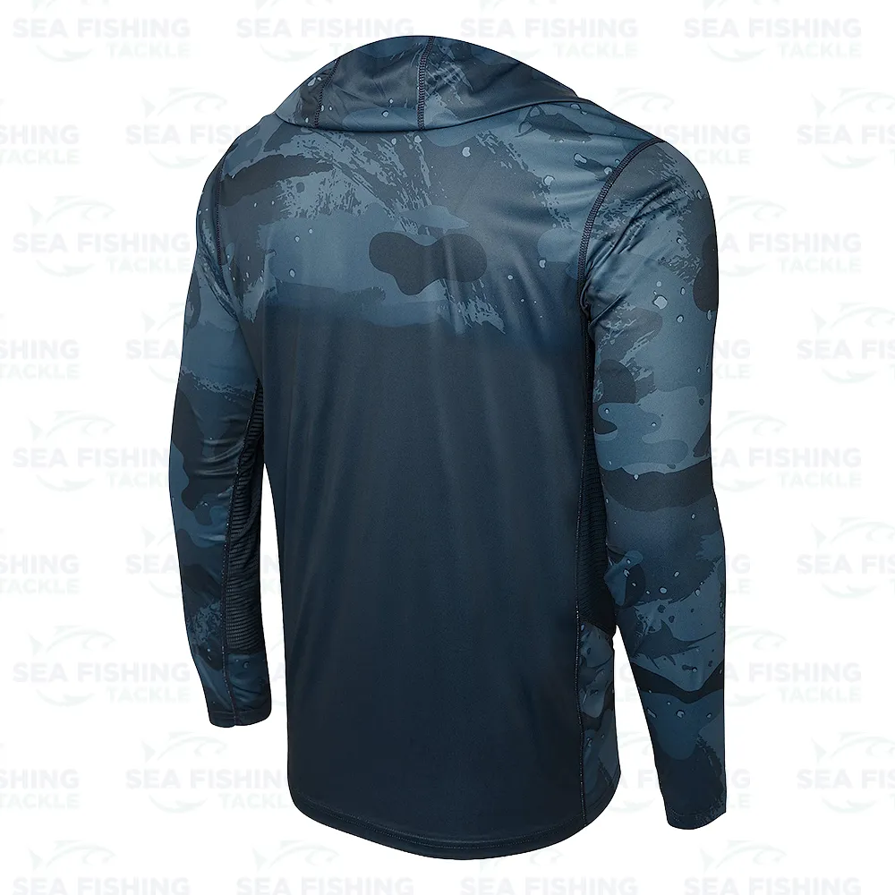 Pelagic Vaportek Hoodie Brush Camo Dark Navy - Image 2