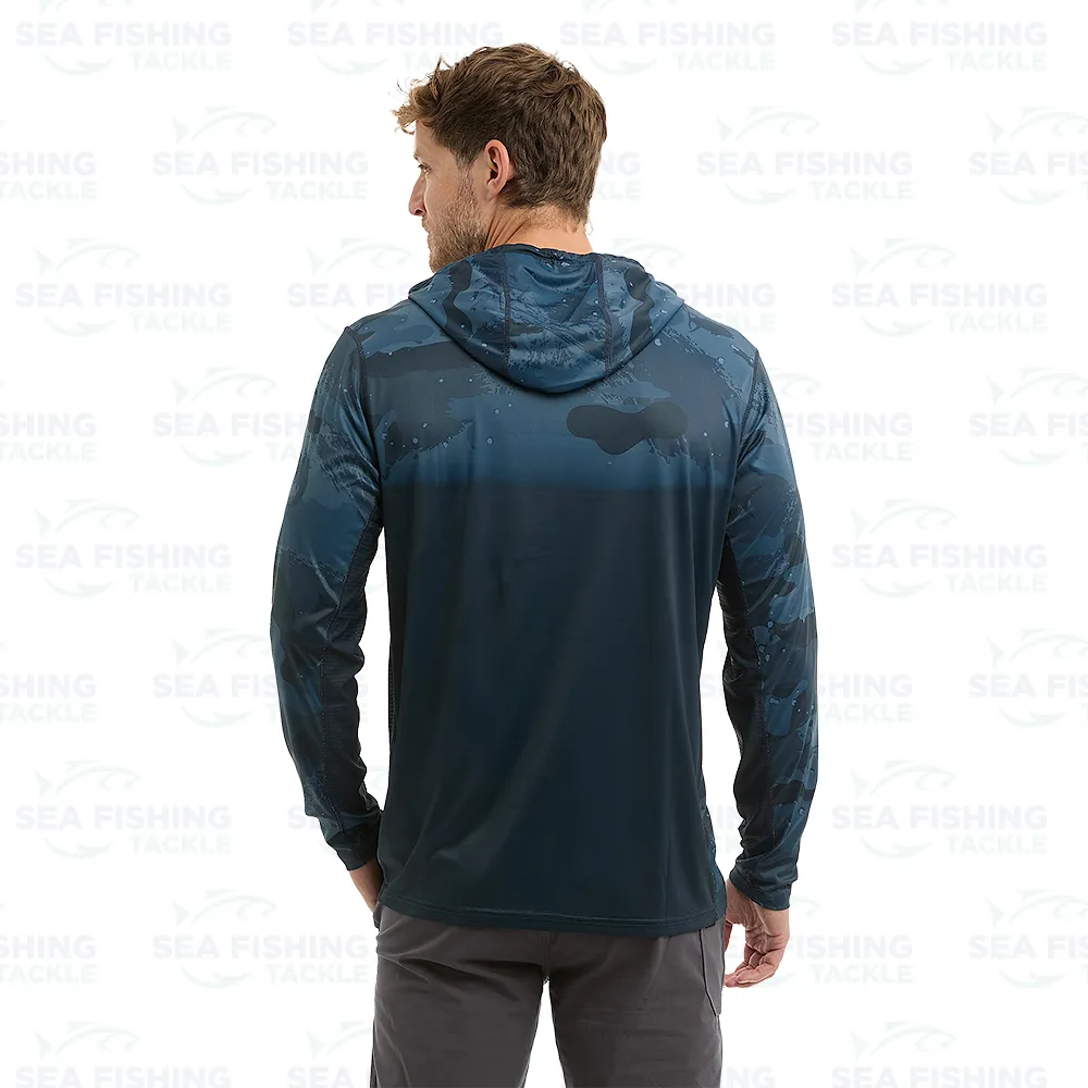 Pelagic Vaportek Hoodie Brush Camo Dark Navy - Image 3